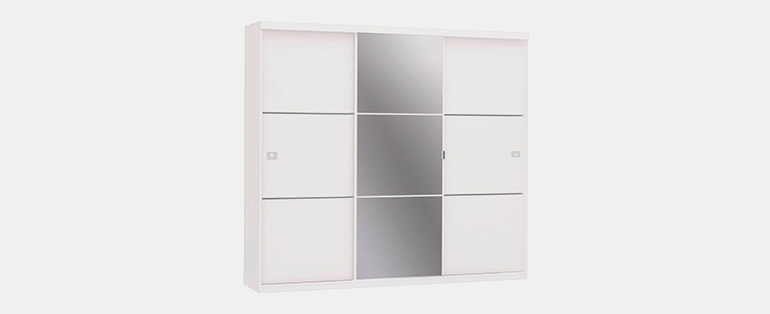 Como escolher o guarda-roupa ideal | Guarda roupa 3 portas Branco S743 Kappesberg | Blog Lojas Solar