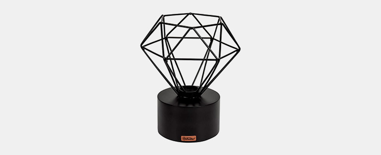 Quarto aconchegante | Abajur Wire Diamond 3410 Preto Müller | Blog Lojas Solar