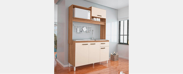 Cozinha e lavanderia | Cozinha Yasmin Amêndoa/Off White 4945 Móveis Sul | Blog Lojas Solar